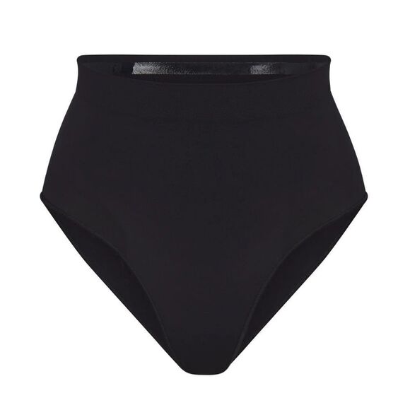 SKIMS Seamless Sculpt Mid Waist Shaping Brief In Onyx Black - Picture 7 of 7